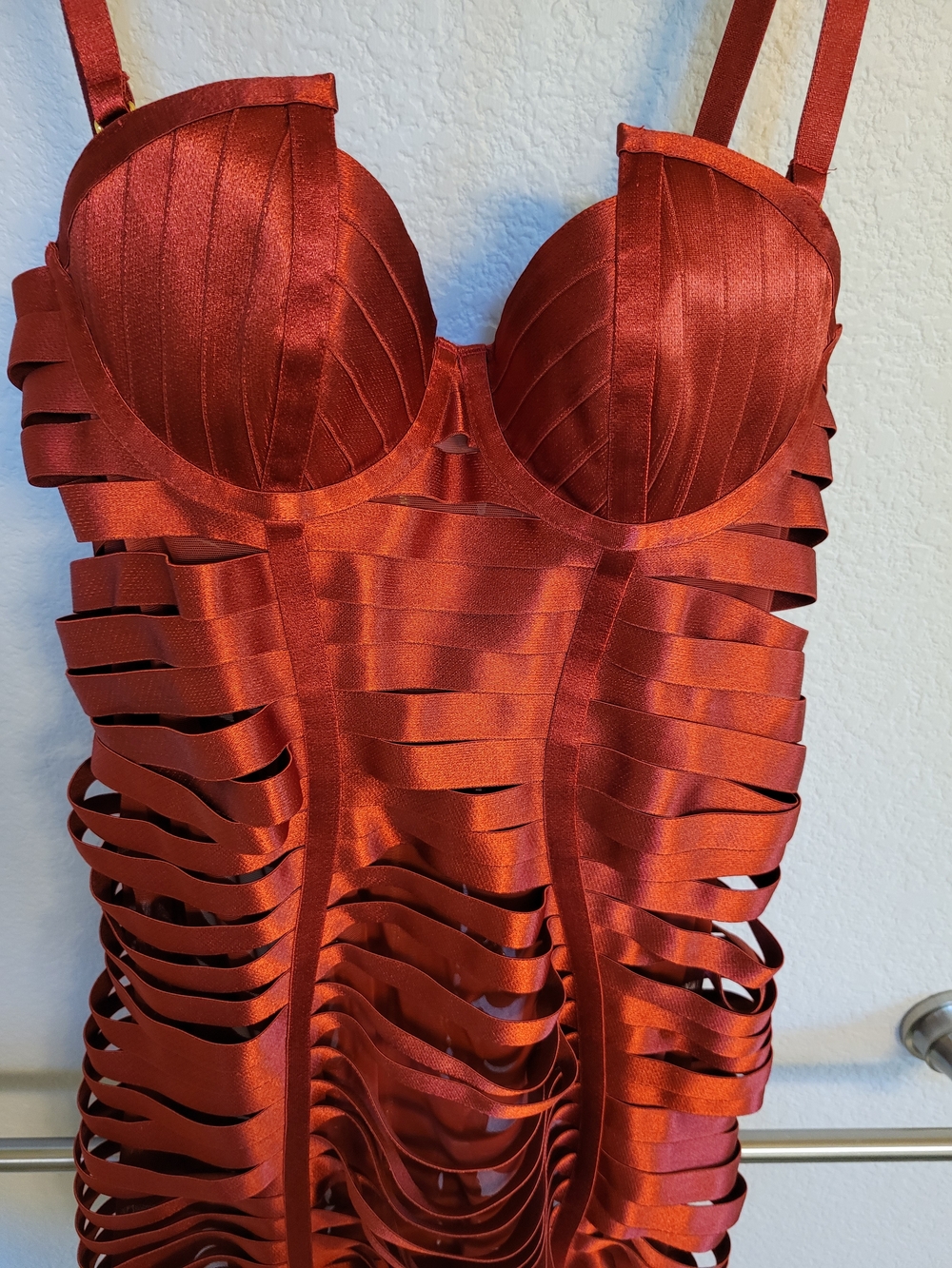 Bordelle Angela Dress - Burnt Red - Picture 4 of 6
